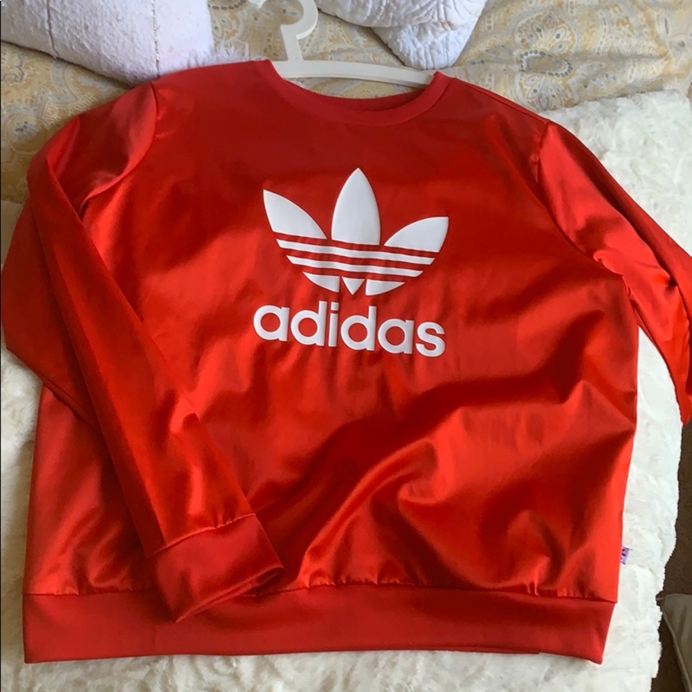 Adidas red sweater gently loved